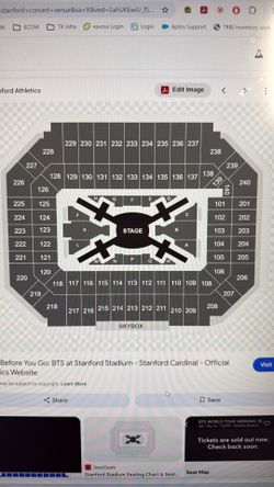 BTS Stanford Covert Floor Tickets