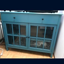 ☃️Target 2 Door Accent Buffet Cabinet Teal Make Offer ☃️