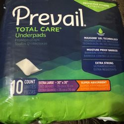 Underpad Prevail Super, 30 X 30", Heavy Absorbency,