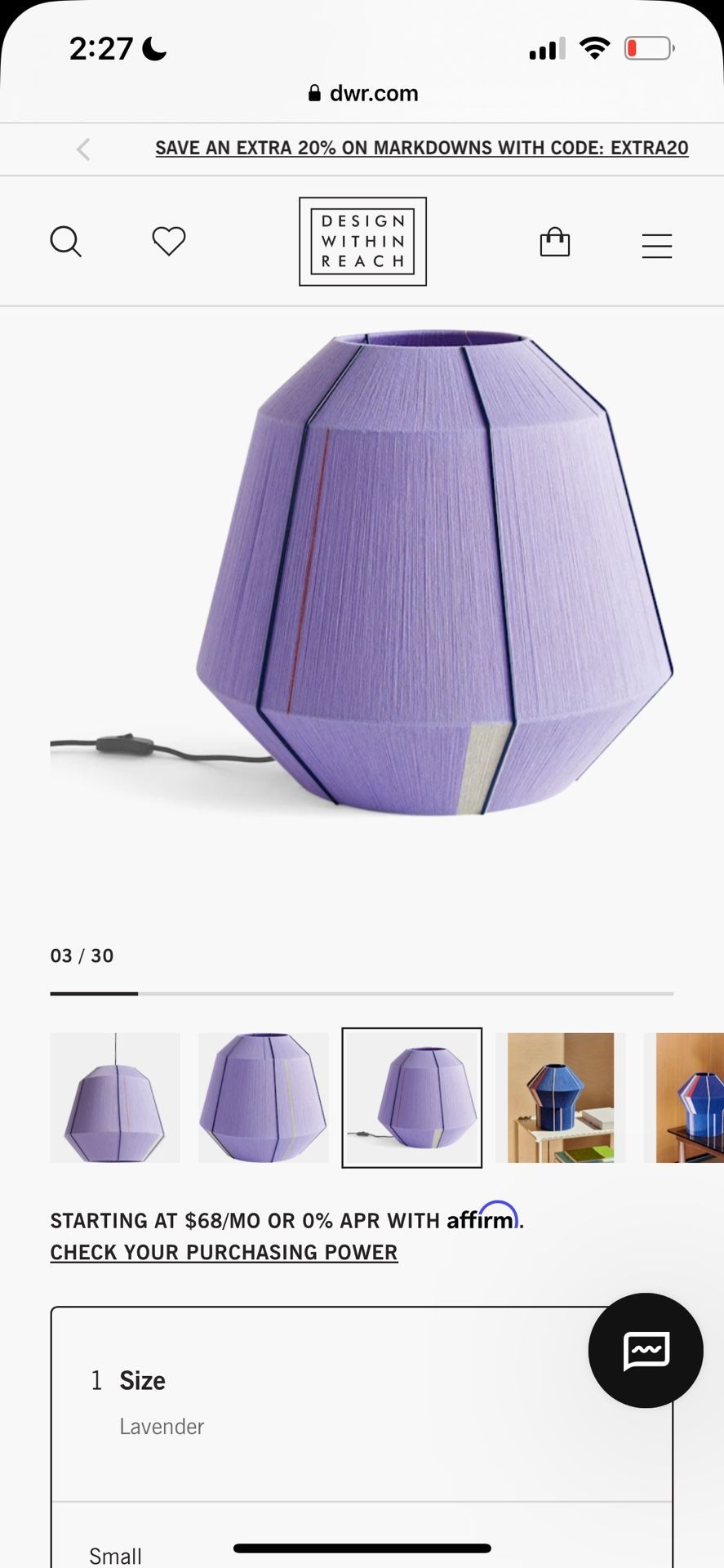 DWR X HAY BONBON LARGE PENDANT LIGHT