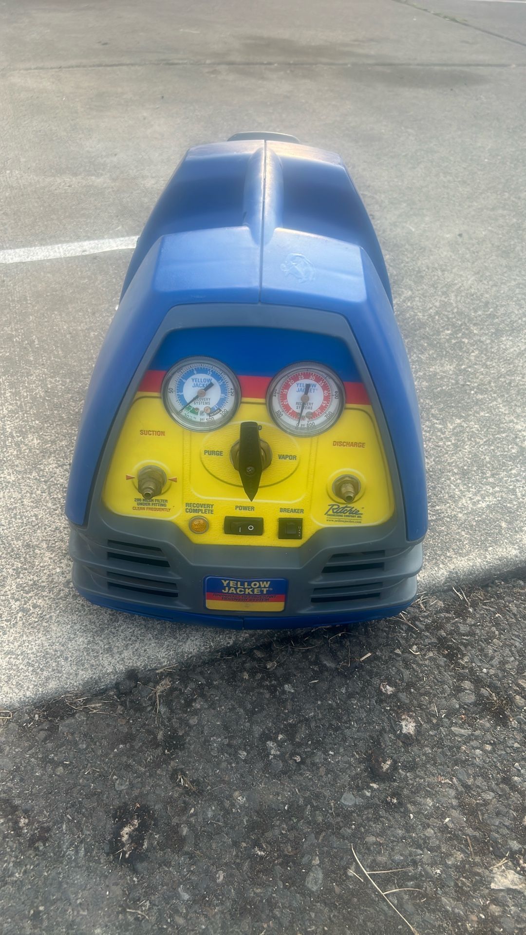 Yellow Jacket Refrigerant Recovery System