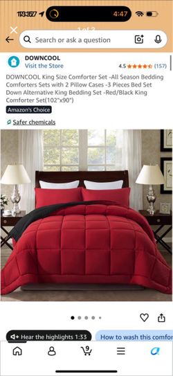 red and black full comforter set