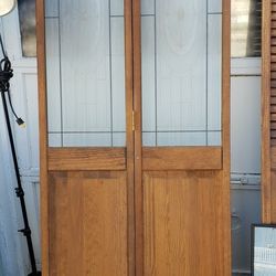 Folding Door With Smoked Glass Great Shape