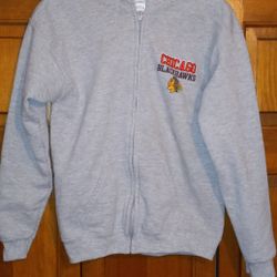 YOUTH LARGE CHICAGO BLACKHAWKS ZIP-UP HOODIE SWEATSHIRT FROM NHL
