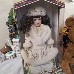 Porcelain  Doll  Victorian Collection In Box 