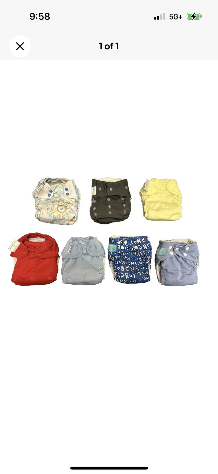 Set Of 7 Cloth Diapers