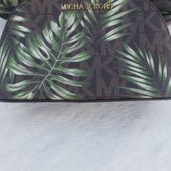 Michael Kors Abbey Signature Palm Leaf Medium Leather Backpack