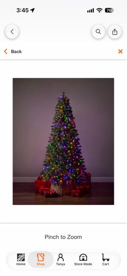 7.5ft Pre-Lit Artificial Christmas Tree with Multicolor Lights
