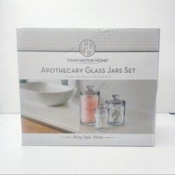 Huntington Home Apothecary Glass Jar/Storage Set