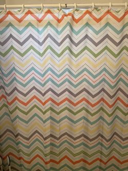 Colorful Chevron Shower Curtain