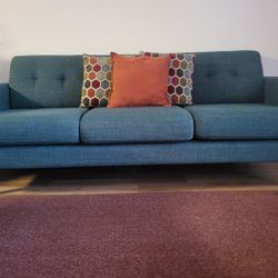 86" Teal Sofa