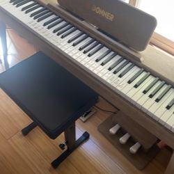 Donner OURA DDP-60 88 Key Digital Piano: Full Size Keyboard,