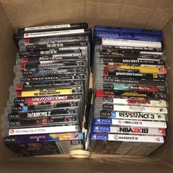 Box Of PlayStation 3&4 Games Only