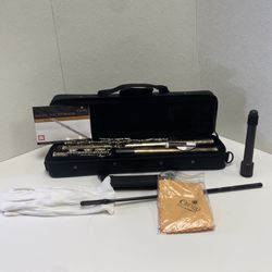 Mendini By Cecilio Flute - Closed Hole For Beginners, With Case Silver MFE-S