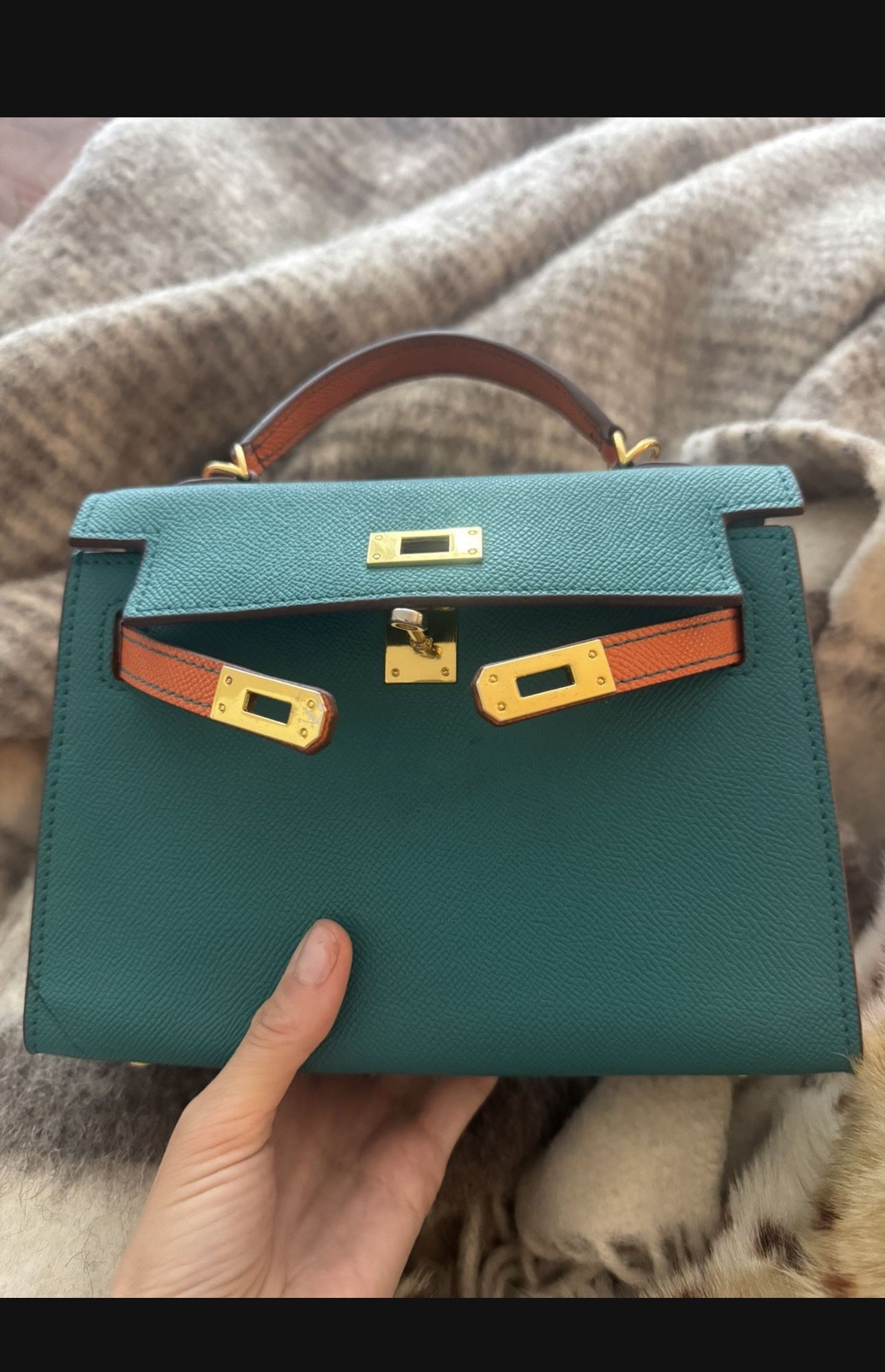 Bag Blue Hermes Kelli