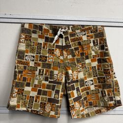 Vintage Toes On The Nose Tiki Surf Trunks