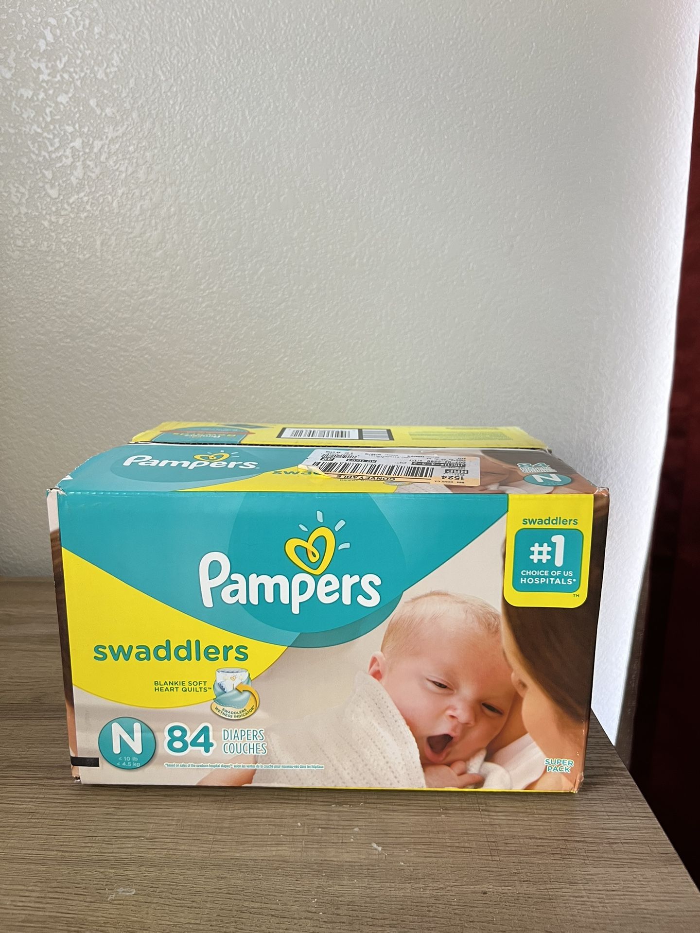 Pampers Swaddlers, size Newborn