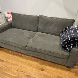 [Moving Sale] 65” Sofa, Reid Gray Fabric (Living Spaces)