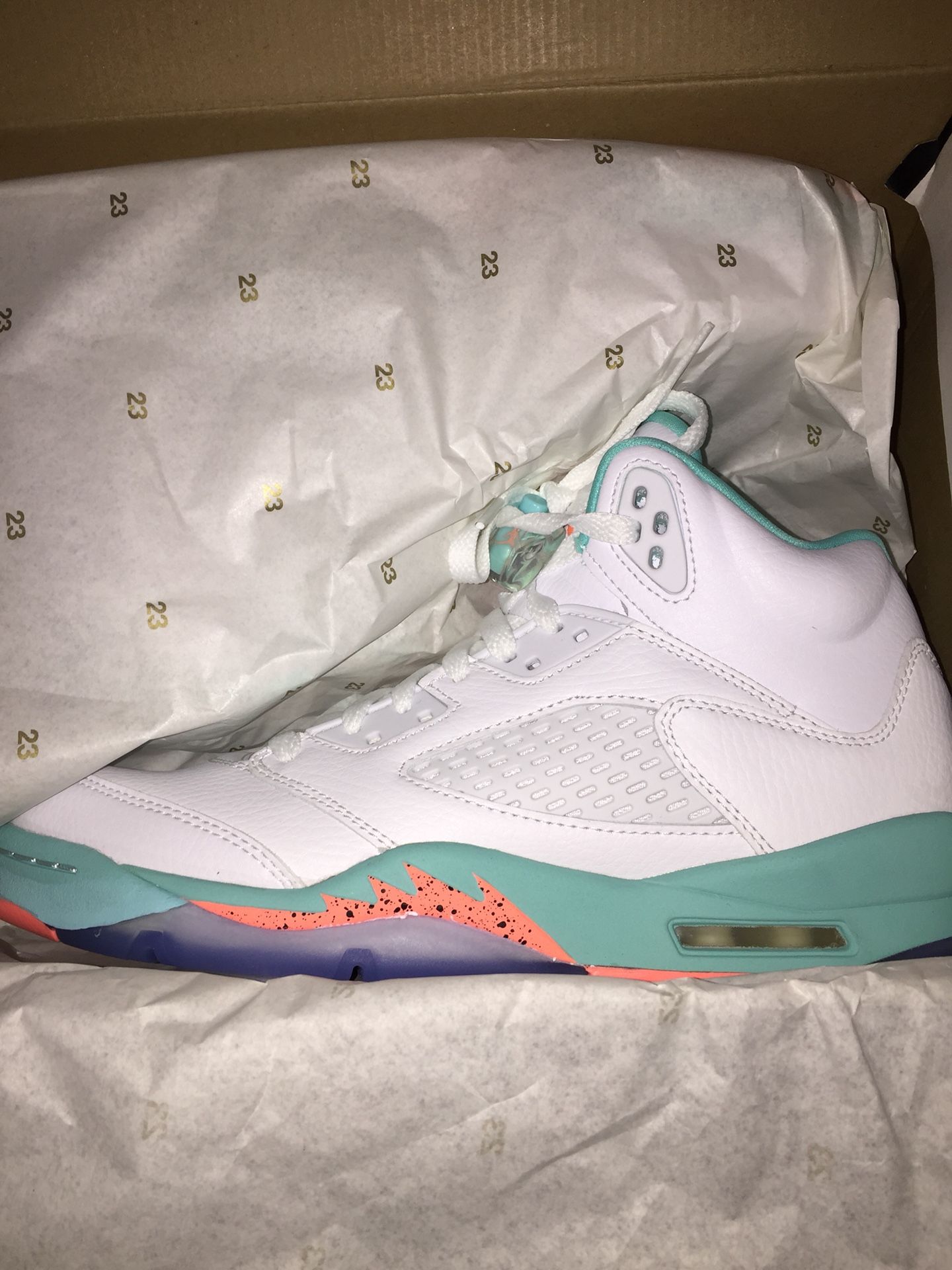 Jordan retro clearance 5 light aqua