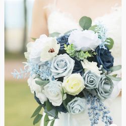 Faux Floral Bridal Bouquet 