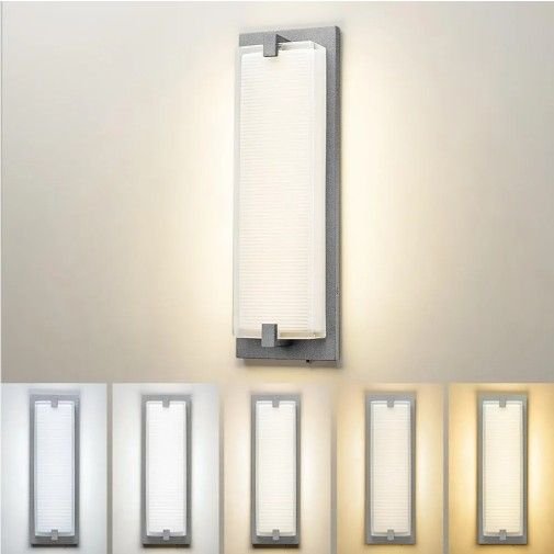 LED Wall Sconce Light Fixture, Dimmable, 5 Light Colors