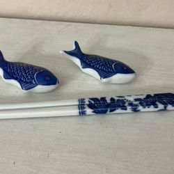 Fish  Ceramic Chopsticks Set