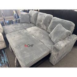 corduroy sectional sofa with storage chaise and pull out sofa bed - Limited Time Offer