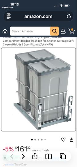 HANKEY Pull Out Trash Can Under Cabinet