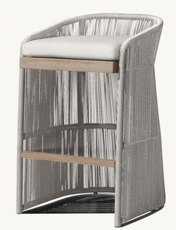 RH Havana Bar & Counter Stool - Chalk Color