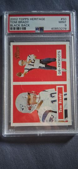 2002 TOPPS HERITAGE TOM BRADY BLACK BACK