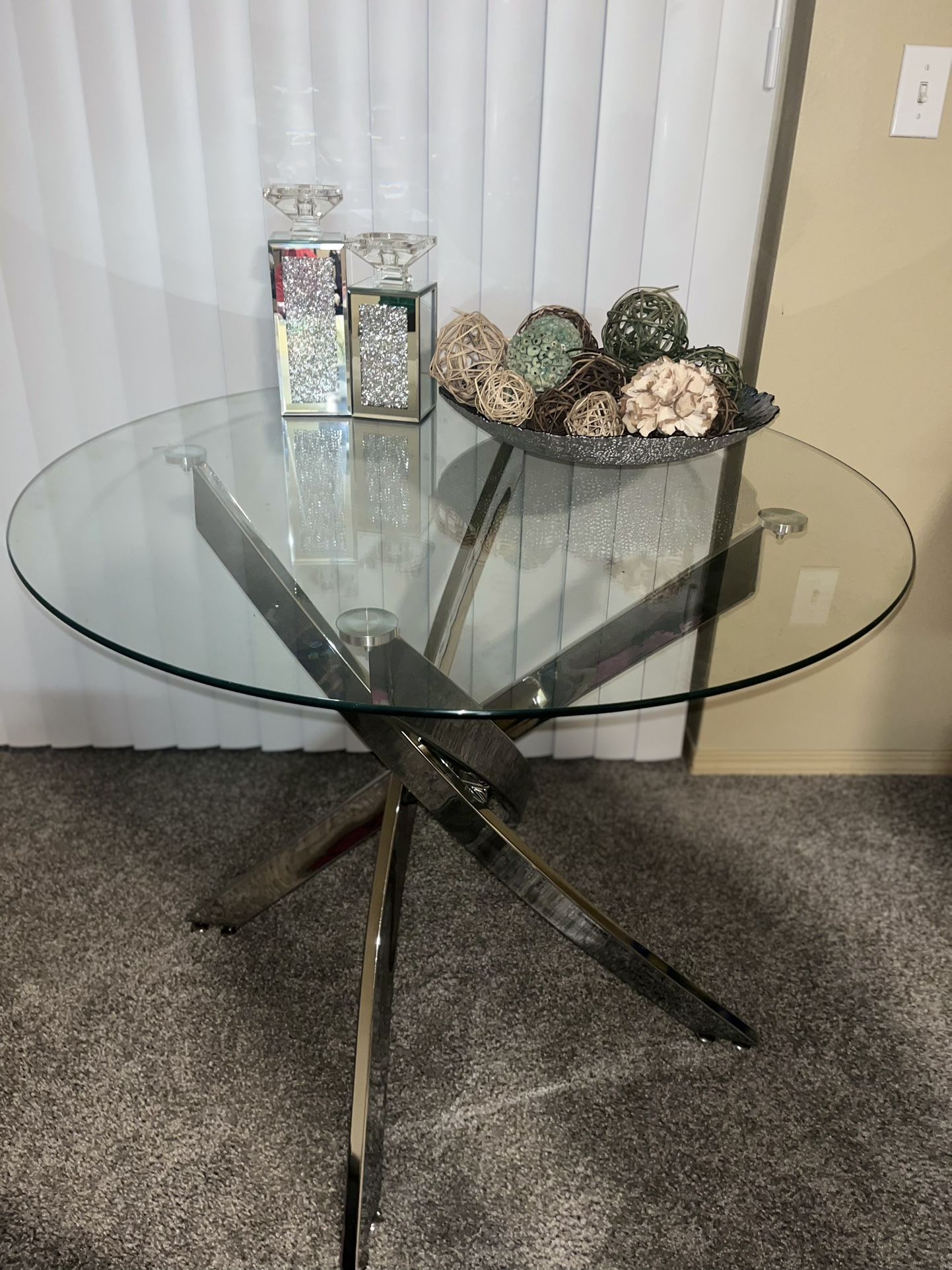 3 Legged Glass Table 