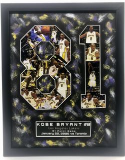Kobe Bryant 81 points Game NBA Collage Art