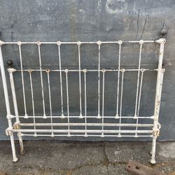 Antique headboard set with brass knobs And bedframe