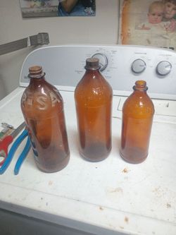 3 vintage Clorox bottles