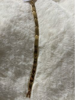 14k gold plated bracelet, punsera de 14k oro laminado