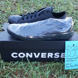 Brand New All Black Leather Converse CYBER MONDAY DEALS 