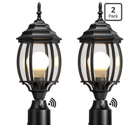 Outdoor post lights set of 2