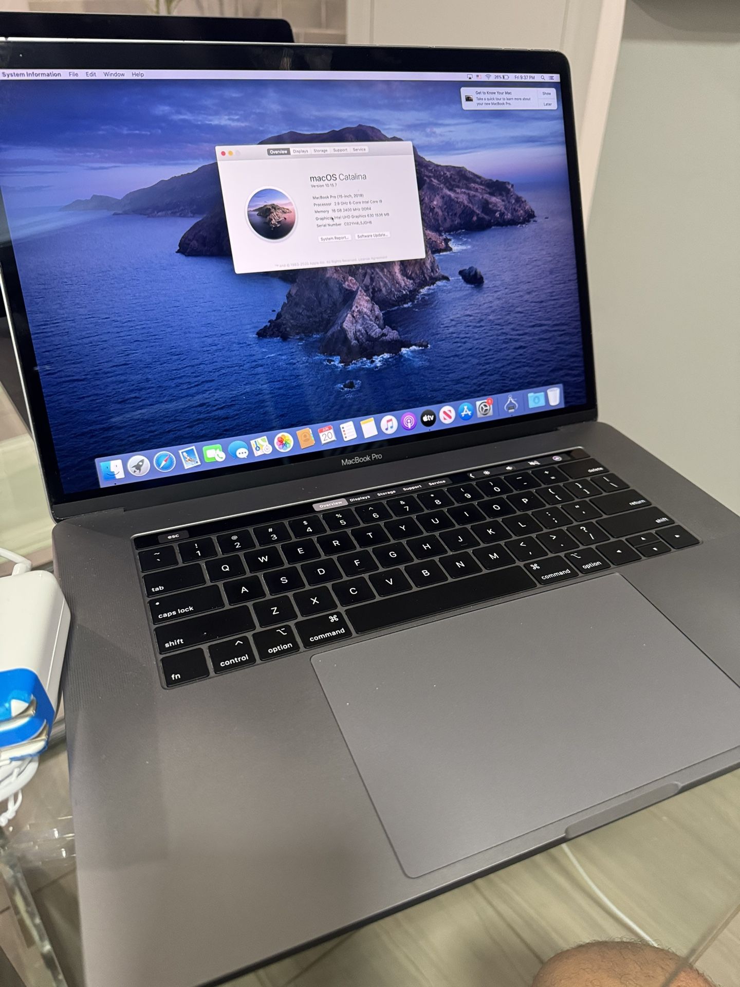 Macbook Pro 15 inch i9 16gb