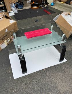 Brand New And Assembled Glass Coffee Table