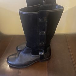 Women Black/Suede Leather Boots !!!