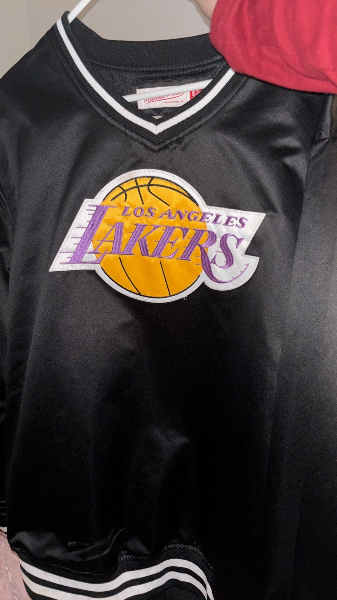 MITCHELL & NESS THROWBACK MLB LOS ANGELES LAKERS JACKET PULL