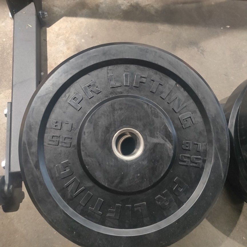 PR Lifting 55 Lb Bumper Plates