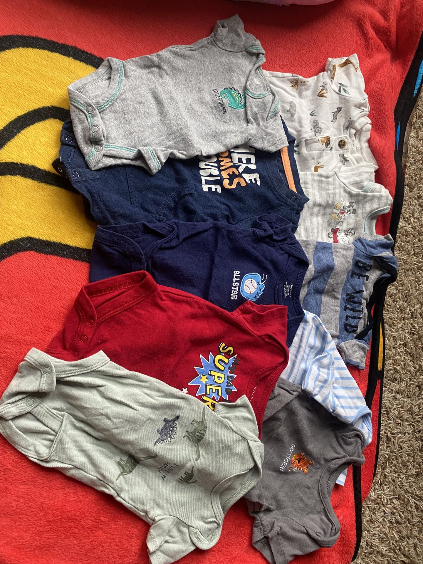 Baby Boy Onesies New Born $5 A Bundle 10 Shirts