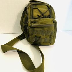 Military Chest Sling Tactical bag Crossbody Shoulder Pack Army Green
