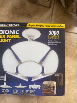 Bell Howell  six panel light 3000 limens soft light