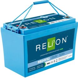 RELiON RB24V52 25.6V 52Ah deep cycle lithium iron phosphate battery. $750obo