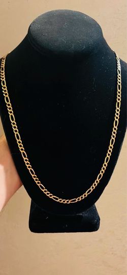 14k yellow gold Figaro chain