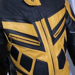 Real Leather, Padded Motorcycle Jacket