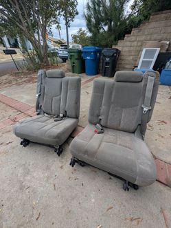 OEM GMC Yukon Chevy Tahoe Rear 60/40 Split Bench Cloth Seat Gray - GM 1(contact info removed)