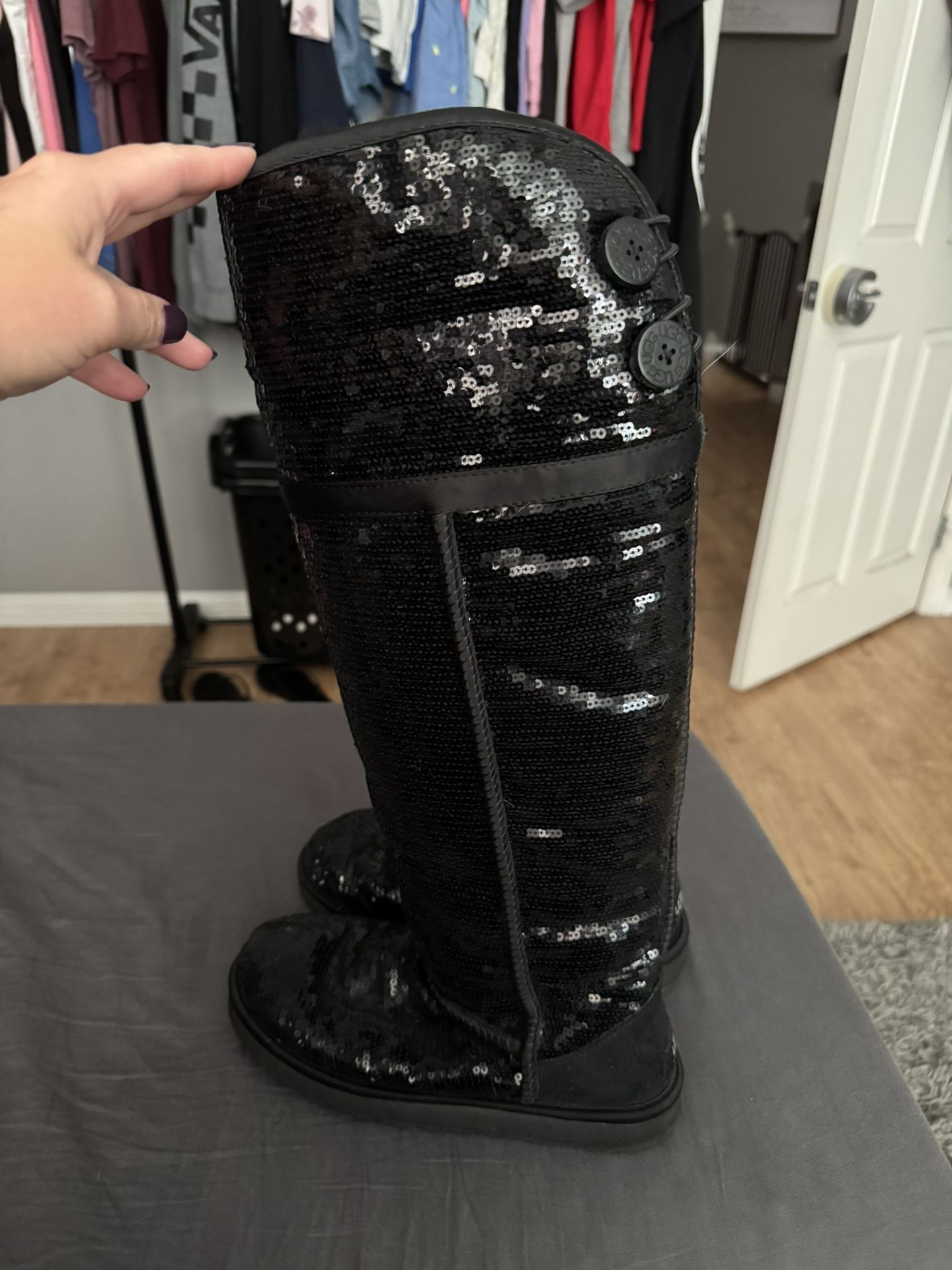 Sparkly Over the Knee UGG Boots